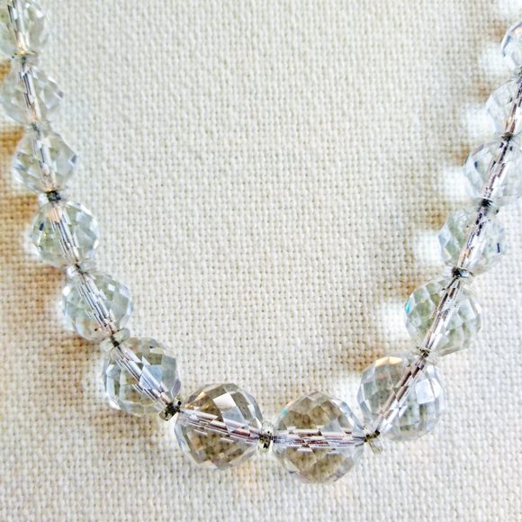 Vintage Crystal Glass Beaded Necklace - Picture 4 of 6